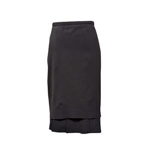 Hermes Black Pleated Skirt Size 42 US 10